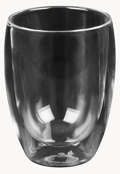Set di 2 bicchieri in vetro borosilicato per latte macchiato Café Chic