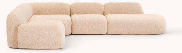 Divano angolare componibile XL in bouclé con chaise longue Wolke