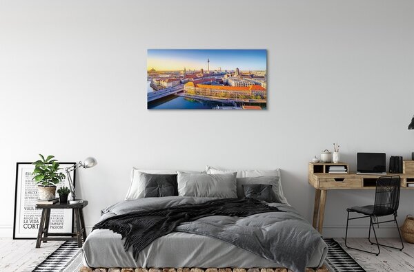 Foto quadro su tela Germania Berlin River Mosy 100x50 cm