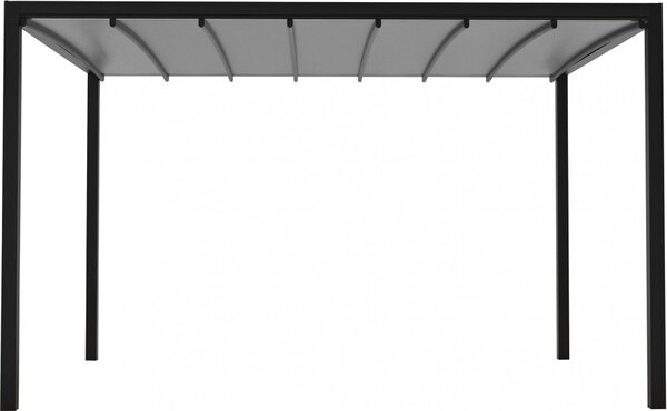 VivaGarden Pergola da Esterno in Alluminio/PVC Dimensioni 3x3 mt colore Grigio Scuro
