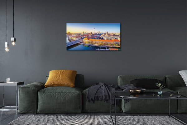 Foto quadro su tela Germania Berlin River Mosy 100x50 cm