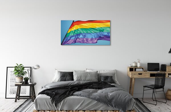 Quadro su tela Bandiera colorata 100x50 cm