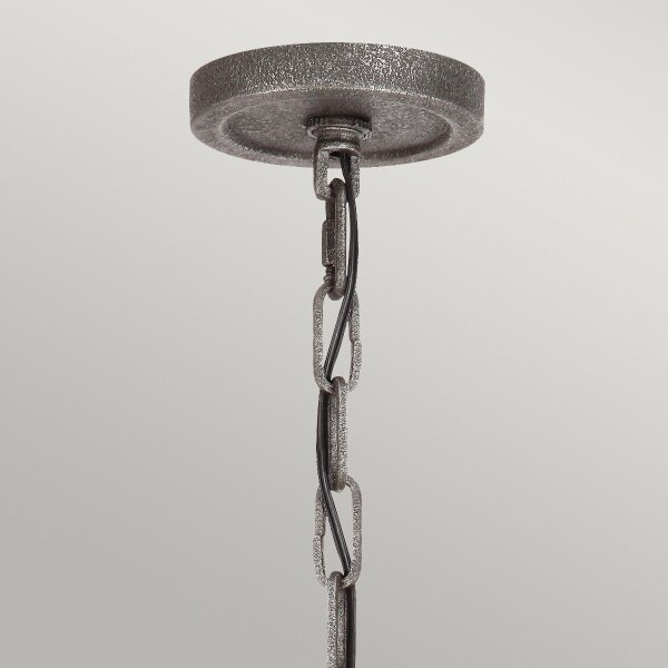 Quintiesse QN-ANGELO6 - Lampadario a catena ANGELO 6xE27/60W/230V, finitura rovere