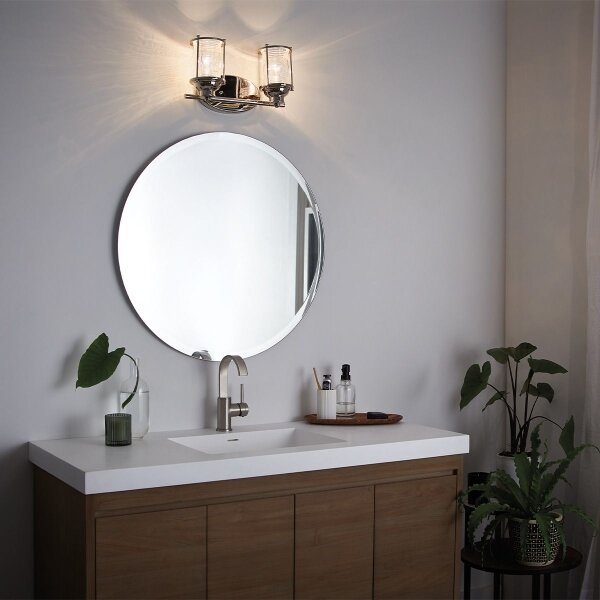 Quintiesse QN-ASHLANDBAY2-PC-BATH-Lampada da parete per esterni ASHLAND BAY 2xE27/60W/230V IP44