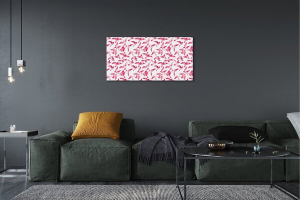 Quadro su tela Uccelli rosa 100x50 cm