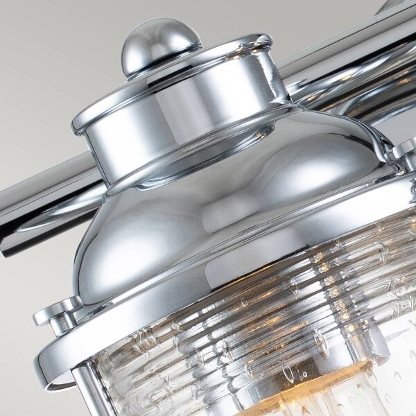 Quintiesse QN-ASHLANDBAY2-PC-BATH-Lampada da parete per esterni ASHLAND BAY 2xE27/60W/230V IP44