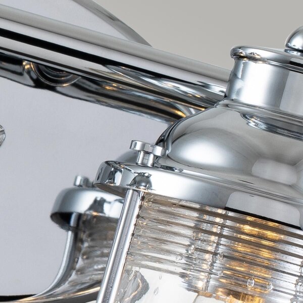 Quintiesse QN-ASHLANDBAY2-PC-BATH-Lampada da parete per esterni ASHLAND BAY 2xE27/60W/230V IP44