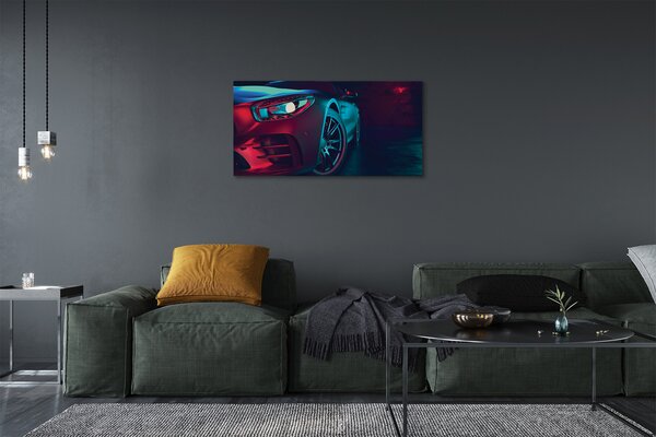 Quadro su tela Luce dell'auto 100x50 cm