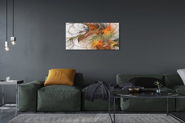 Quadro su tela Frattali geometrici colorati 100x50 cm