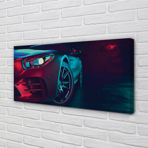 Quadro su tela Luce dell'auto 100x50 cm