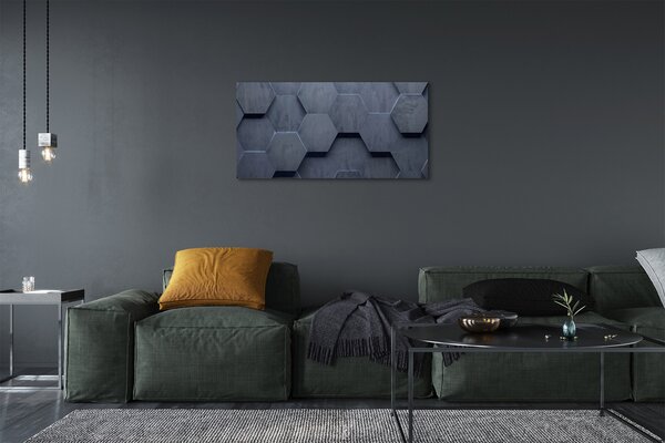 Quadro su tela Fette di cemento in pietra 100x50 cm