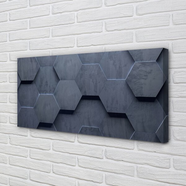 Quadro su tela Fette di cemento in pietra 100x50 cm