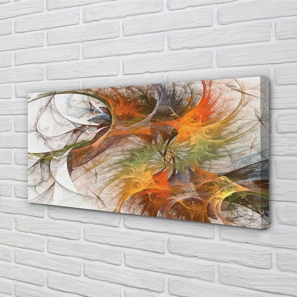 Quadro su tela Frattali geometrici colorati 100x50 cm