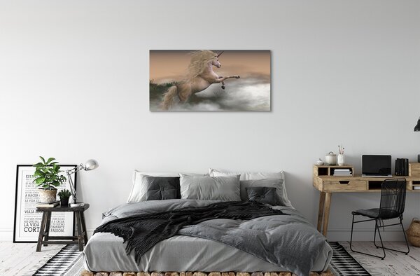 Quadro su tela Nuvole di unicorno 100x50 cm