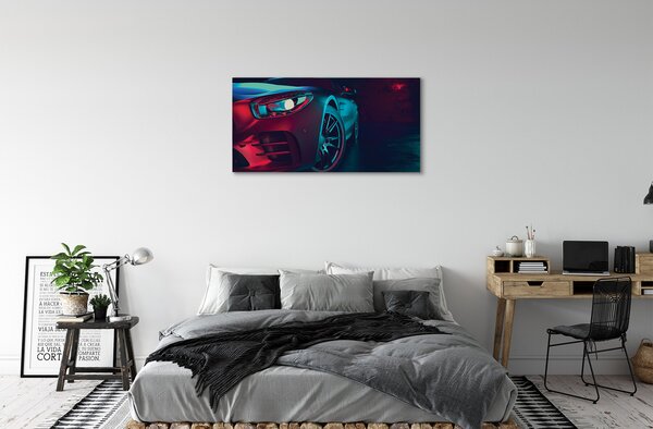 Quadro su tela Luce dell'auto 100x50 cm