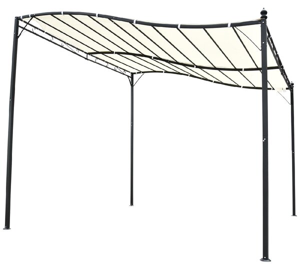 VivaGarden Pergola da Esterno in Metallo/Poliestere Dimensioni 3x3 mt colore Crema