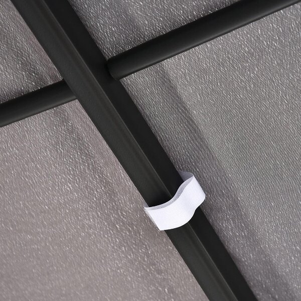 VivaGarden Pergola da Esterno in Metallo/Poliestere Dimensioni 3x3 m colore Grigio