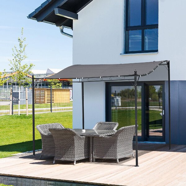VivaGarden Pergola da Esterno in Metallo/Poliestere Dimensioni 3x3 m colore Grigio
