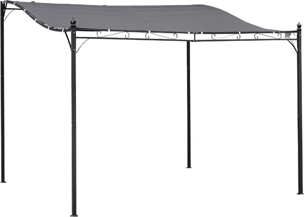 VivaGarden Pergola da Esterno in Metallo/Poliestere Dimensioni 3x3 m colore Grigio