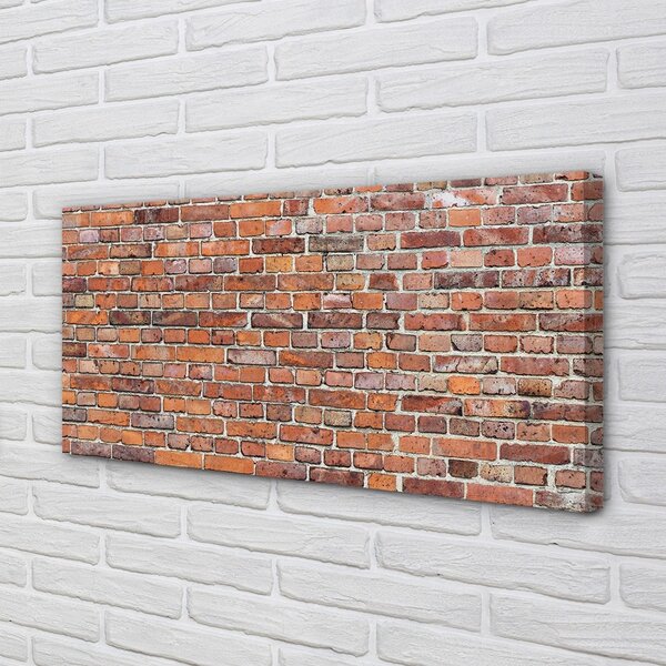 Quadro su tela Vintage muro di mattoni 100x50 cm
