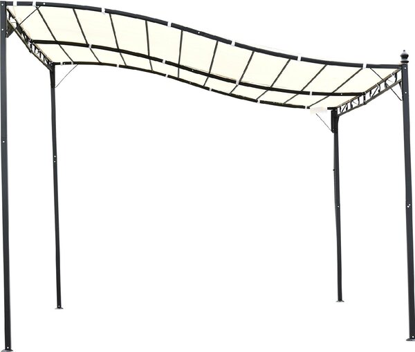VivaGarden Pergola da Esterno in Metallo/Poliestere Dimensioni 3x3 mt colore Crema