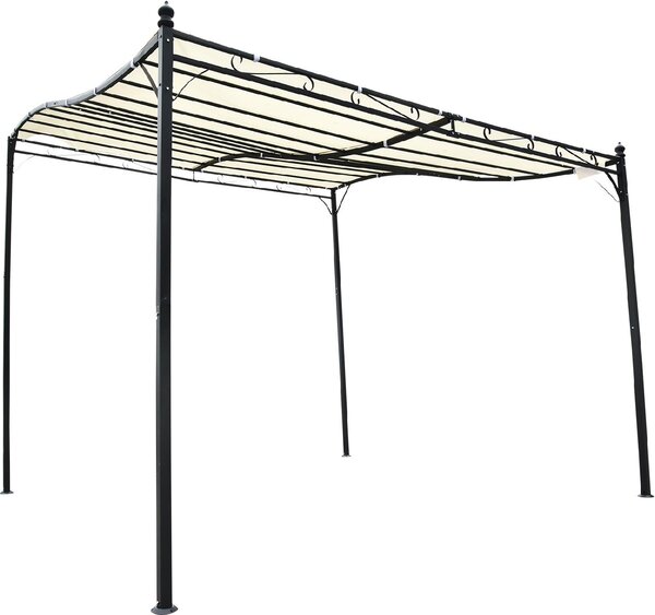 VivaGarden Pergola da Esterno in Metallo/Poliestere Dimensioni 3x3 mt colore Crema