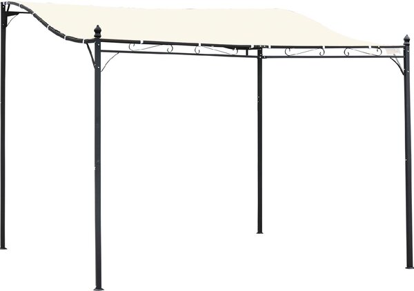 VivaGarden Pergola da Esterno in Metallo/Poliestere Dimensioni 3x3 mt colore Crema