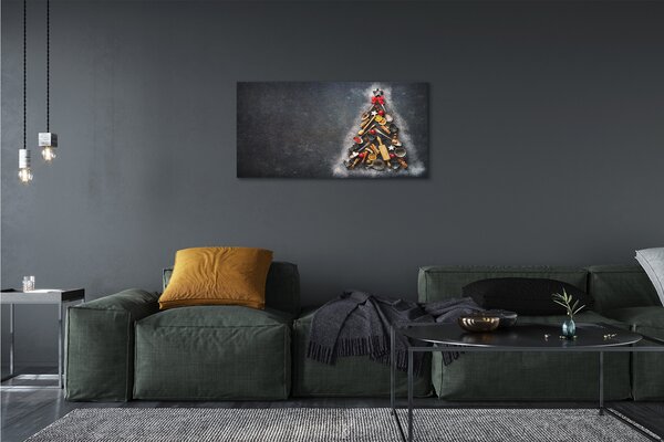 Quadro su tela Decorazioni dell'albero di Natale 100x50 cm