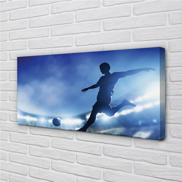 Quadro su tela Blue Lights Man 100x50 cm