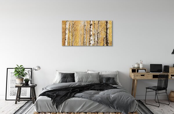 Quadro su tela Alberi autunnali 100x50 cm