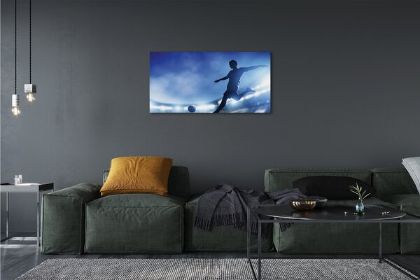 Quadro su tela Blue Lights Man 100x50 cm