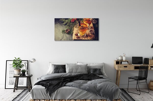 Quadro su tela Clievi da tè invernali 100x50 cm