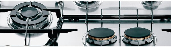 Hotpoint Ariston PHN 962 TS/IX/HA Piano Cottura 90 cm a Gas 6 Fuochi (1 Bruciatore Tripla Corona) colore Inox