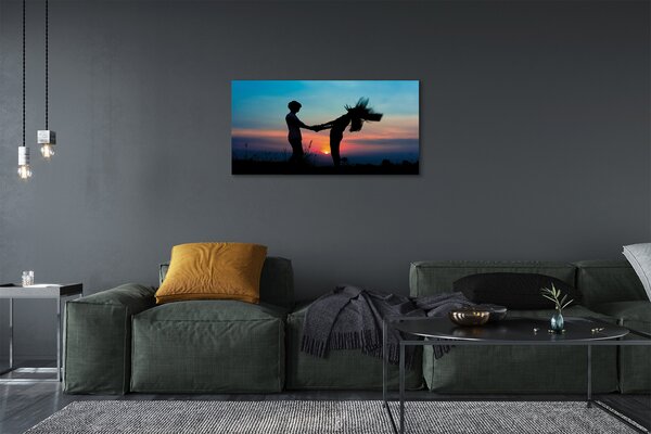 Quadro su tela Sky delle persone occidentali 100x50 cm