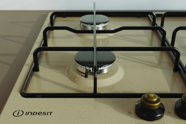 Indesit Piano Cottura 4 Fuochi a Gas 58 cm da Incasso colore Avena - TH 642 /I