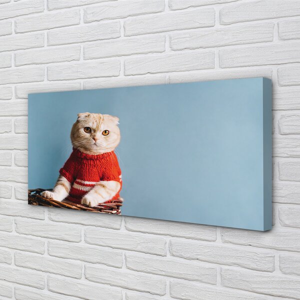 Quadro su tela Sedute gatto 100x50 cm