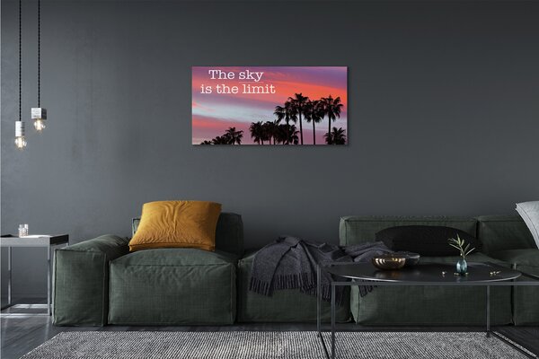 Quadro su tela Pallms Sunset 100x50 cm