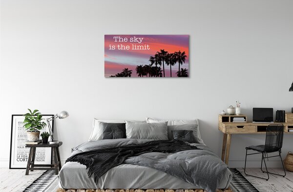 Quadro su tela Pallms Sunset 100x50 cm