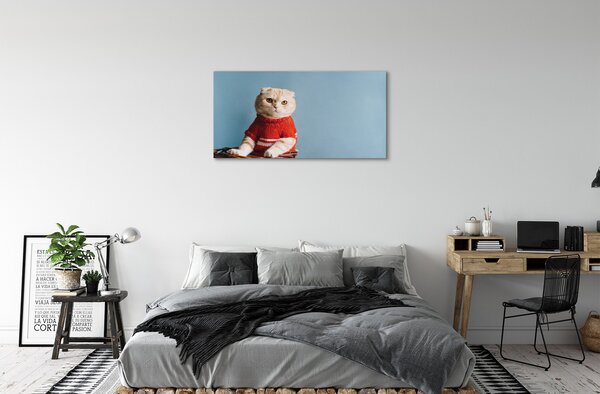 Quadro su tela Sedute gatto 100x50 cm
