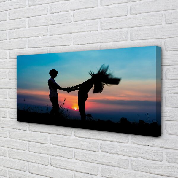 Quadro su tela Sky delle persone occidentali 100x50 cm