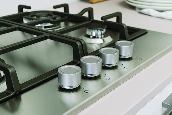 Indesit Piano Cottura 4 Fuochi a Gas 58 cm (1 Bruciatore Doppia Corona) in Acciaio Inox colore Inox - THP 641 W/IX/I 1