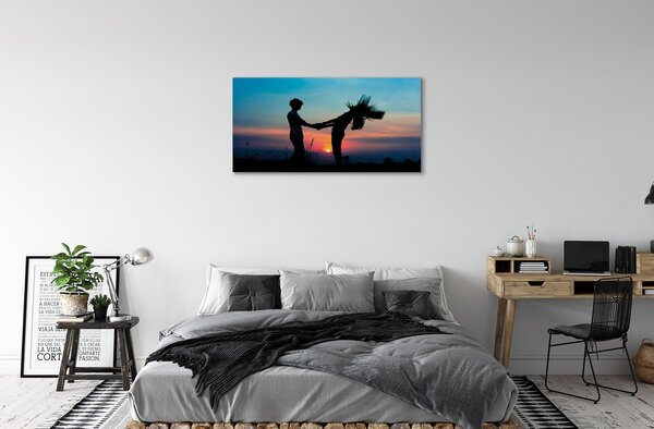 Quadro su tela Sky delle persone occidentali 100x50 cm