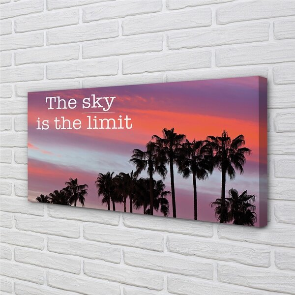 Quadro su tela Pallms Sunset 100x50 cm