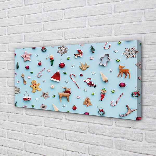 Quadro su tela Dollette di palline dolci 100x50 cm