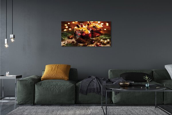 Stampa quadro su tela Tè invernale alla cannella 100x50 cm