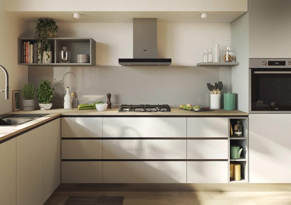 Hoover Piano Cottura 4 Fuochi a Gas 60 cm (1 Bruciatore Doppia Corona) colore Acciaio Inox - HHG6BF4C3X H-HOB 300