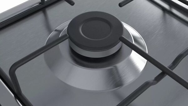 Bosch Piano Cottura 4 Fuochi a Gas 60 cm colore Inox - PGP6B5B86 Serie 4