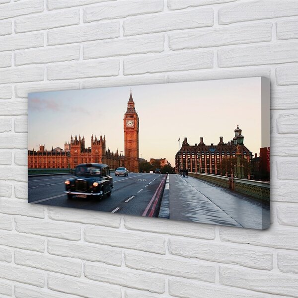 Quadro su tela City Heaven Street Cars 100x50 cm