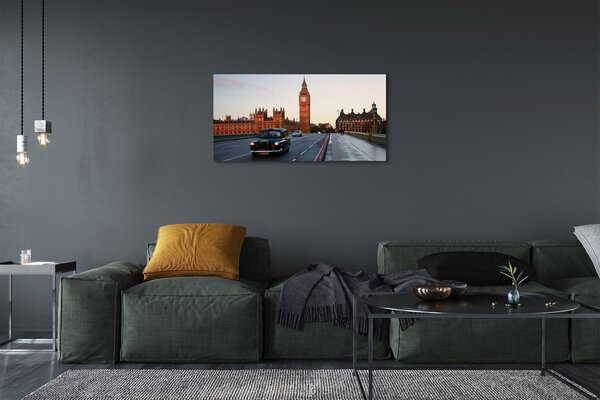 Quadro su tela City Heaven Street Cars 100x50 cm