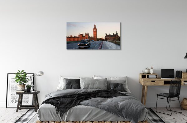 Quadro su tela City Heaven Street Cars 100x50 cm